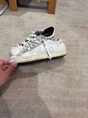 P448 White Leather Low-Top Sneakers 38